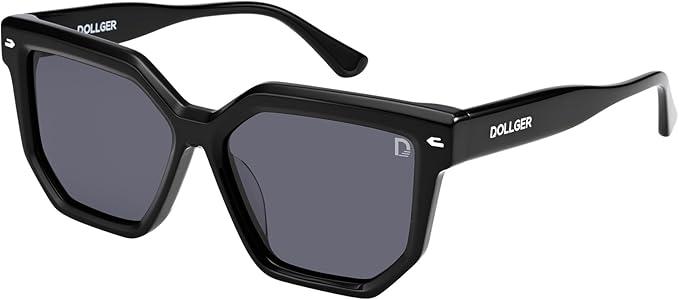 Oversized Black Sunglasses Square Polarized Sunglasses for Men Women - Premium Acetate Fiber + TAC Material D1240301