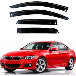KPY Rain Guards Fit for 2012-2018 BMW 3 Series Sedan, Out-Channel Window Visors Vent Wind Deflectors 4PC, Car Accessories for 12-18 BMW 323 325 328 330 335 M3