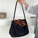 Medium Hobo Bags for Women, Casual Tote Bag Nylon Weekender Shoulder Travel Purse