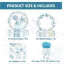 120Pcs Ocean Seashell Party Plates Supplies - Beach Style Tableware with Starfish & Coral Designs, Paper Plates, Napkins, Forks for Birthday, Baby Shower, Summer Coastal Party (Serves 24)