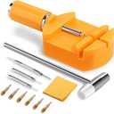 32 Pieces Watch Link Removal KitProfessional Watch Band Replacement Tool10 Pcs Spare Spring Bars and 10 Pcs Cotter Pins, 1 Double Head Hammer, 6 Spare Pins