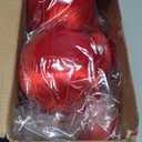 10pcs Red Velvet Christmas Ornament Balls Handmade Flocked Shatterproof Bauble for Xmas Trees Ornaments Hanging Decoration for Party Wedding Decor