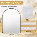 Colingmill 24 x 18 Inch DIY Wedding Seating Chart Mirror with Mirror Decal Sticker Wedding Reception Display Chart Board Our Favorite People Find Your Seat Date Signs for Marriage Decor (Balck)