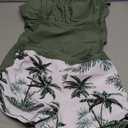 2-Piece Girls Tankini Swimsuit with Drawstring Shorts, Printed Bathing Suit for Teens, Size 11-12 Years