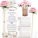 Spakon 36 Sets Baby Shower Party Favors Pen for Guests with Thank You Cards, Baby Shower Gifts Retractable Rose Ballpoint Pen Gender Reveal Party Souvenir Prize