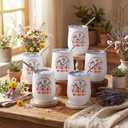 Sieral 6 Pcs Social Worker Gift 12oz Boho Stainless Steel Tumbler with Lid Thank You Coffee Mugs Bulk Social Worker Appreciation Gifts for Volunteers Staff Employee Retirement Gifts