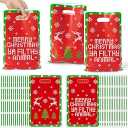 JuPelozak Christmas Party Favor Bags - 100pcs Funny Xmas Movie Goodie Bag, Merry Christmas Ya Filthy Animal Candy Cookies Gift Decor for Adult Teen Fans, Holiday Celebration Decorations Supplies