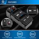 Sorghum Power Window Switch Driver Side - Master Window Switch Compatible with 2003-2007 Honda Accord 2005-2008 Odyssey 23 Pins Replace# 35750-SDA-H12 35750-SHJ-A24