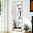 AAZZKANG Mirror Full Length Rectangle Wood Framed Large Wall Mirrors White