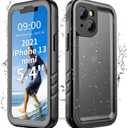 Cozycase TOP Military IP68 Waterproof Case for iPhone 13 Mini - Heavy Duty 360 Shockproof Full Body with Screen Camera Protector Double Water Dust Drop Proof Hard Rugged Tough Bumper Front Back Cover