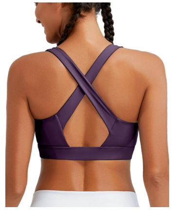 RUNNING GIRL High Impact Sports Bras for Women Large Bust, High Support Running Purple Sports Bra Sports Bra (3095 Purple XL) 