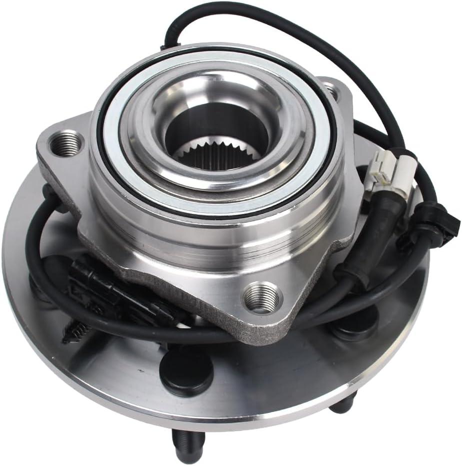 Autoround 515036 4WD/AWD Front Wheel Hub Bearing Assembly Fit for 1999-2007 Chevy Tahoe, Silverado, Suburban, Express 1500, GMC Yukon, Sierra, Savana, Cadillac Escalade 6 Lug w/ABS
