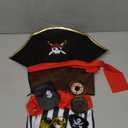 Gorkonpy Pirate Costume Kids Toddler Boys Pirate Costume with Hat and Accessories, Medium