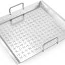 Only fire 18 x 16 Inch Grill Basket for Weber New Genesis 2022 Gas Grills, Stainless Steel Roasting Basket for Veggies, Replacement Grilling Basket for Weber Crafted Frame Kit