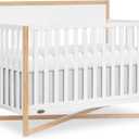 Dream On Me Owen 5-in-1 Convertible Full-Size Baby Crib in Vintage White Oak, GreenGuard Gold & JPMA, Converts to Toddler, Day, & Full-Size Bed Non-Toxic Paint, Safe Sleep Environment