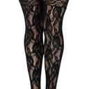 Leg Avenue womens Hosiery Lace Thigh Highs (Black)