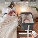 Electric Rocking Bassinet,Auto Rocking Bassinet for Baby,Dark Grey, Crib