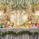 Leowefowa 10x8ft Vinyl 1st Birthday Backdrop Fairytale Forest Backdrop Enchanted Flower Baby Shower Photo Background for Party Newborn Baby Kids Photo Shoots Studio Props Photography Backdrops