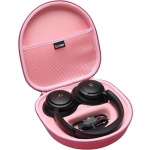 LTGEM Case Compatible with Anker Soundcore Life Q20 / Q20i / Q30 Hybrid Active Noise Cancelling Headphones, Pink
