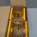 Set of 2 Steel Sawhorse Brackets Saw Steel Support Bracke for Use with 2x4 Lumber, Construction Tools for Carpenter, Contractors , Capacity, Heavy Duty Brackets,( Yellow)