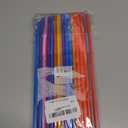 100PCS Flexible Plastic Straws, Colorful Disposable Bendy Party Fancy Straws12.8inch Extra Long Straws Party Decorations