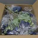 12 Bundles Peonies Artificial Flowers Artificial Peonies Silk Flowers Fake Peonies Artificial Flowers Wedding Home Table Decoration Realistic Peonies Bouquet for Centerpiece Table (Navy Blue)
