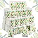 100 Pack Facial Tissue Mini Paper Pocket Tissues Small Size Travel Tissue Packs for Wedding Party Favors Graduation Celebration, 3 Ply, 2.8 x 2.2 In(Cactus)