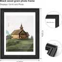 PEALSN 12x16 Picture Frame with Real Glass Front and Black Backboard, Display Pictures 11x14 with Mat or 12 x 16 without Mat, Wall Gallery Photo Frame for Wall Mounting