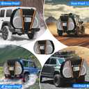 Bike Cover for Car Rack Transport | Waterproof 600D Oxford, 2-Bike Capacity, License Plate Window, Reflective Strips, Quick-Release Buckles | Fits SUVs, RVs, Trucks