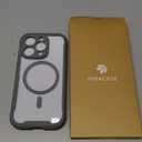 Miracase for iPhone 16 Pro Case Full-Body Phone with Built-in Glass Screen Protector, [Compatible with MagSafe] Military Drop Proof 16 Pro Cover Bumper 6.3 inch, Grey 