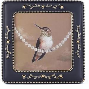 SIKOO 4x4 Vintage Picture Frame Square Small Antique Picture Frame Wall Mount and Tabletop Display Vintage Wall Decor Retro Photo Gallery Black and Gold