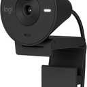 Logitech Brio 301 Full HD Webcam with Privacy Shutter, Noise Reduction Microphone, USB-C, Certified for Zoom, Microsoft Teams, Google Meet, Auto Light Correction - Black