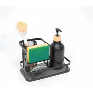 Kitchen Sink organizer with diatomite stone and High dish brush holder,2 Tier Large kitchen sink caddy organizer for Kitchen Sink Accessories & Countertop Organizer.