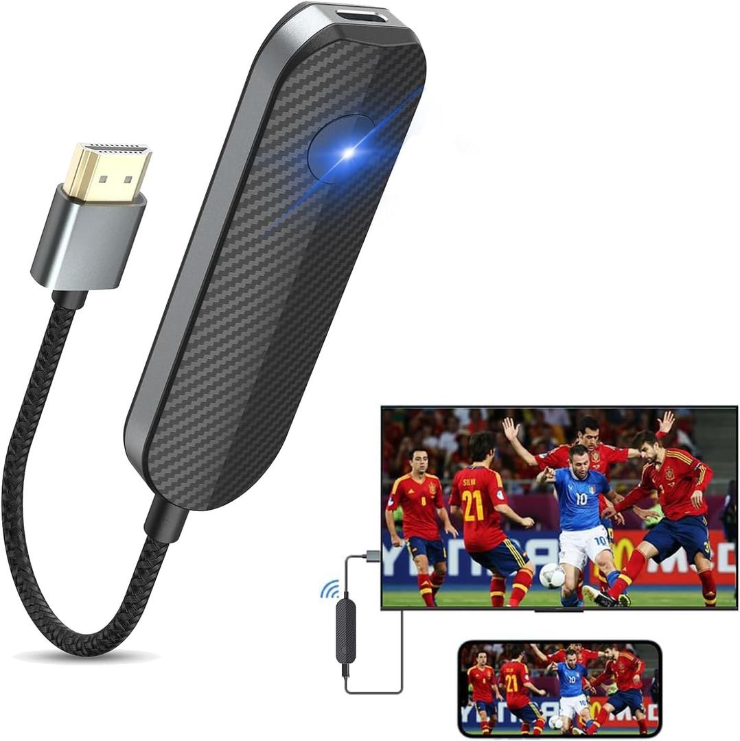 iShare iOS Wireless HDMI Display Adapter for iPhone, Streaming Mirroring Device for iPhone to TV/Monitor/Projector, HD Video & Audio Sync, iOS Screen Mirroring Adapter (Not Support Netflix)