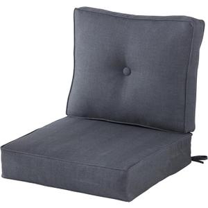 Outdoor 2-Piece Sunbrella Premium Deep Seat Cushion Set, Cast Slate