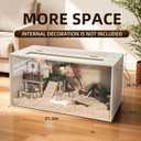 Hamster Cage Chewproof, 32" Wooden Guinea Pig Cage for Small Animals, Openable Top with Easy View Acrylic Panels for Hamster, Rabbit, Guinea Pig, Hedgehog(32" L x 15.7" W x 15.7" H)