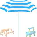 Water Table Umbrella,Kids Beach Umbrella & Picnic Table Shade,Ideal for Sand Play,Camping,Beach Trips,and Garden Fun.Lightweight Yet Durable