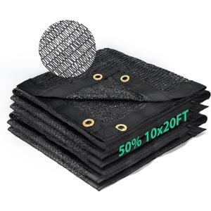 Kesfitt Garden 50% Shade Cloth, Resistant Sun Shade Net 10x20FT Mesh Tarp with HDPE Material and Reinforced Grommets Shade Trap for Greenhouse, Plant, Pergola, Backyard Patio Sunshade (10ftx20ft)