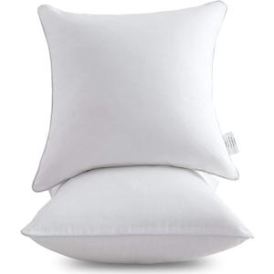 Leeden 24 x 24 Pillow Inserts (Set of 2) - Throw Pillow Inserts with 100% Cotton Cover - 24 Inch Square Decorative Pillows for Sofa, Couch, Bed and Home Decor