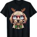 Goldendoodle Christmas Reindeer Holiday Dog Lover Xmas T-Shirt, Size Large