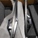 Convertible Sleeper Chair-Fabric Futon Sofa Bed, Single Sleeper Sofa, Small Couch Bed with USB Port, Foldable Table, Pillow, Adjustable Backrest for Dorm/Bedroom/College Lightgrey