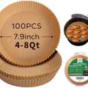 SIUDANGKA Air Fryer Liners for Ninja Air Fryer, 100 Pcs Disposable Paper Liner for most 4-8QT AirFryer