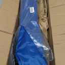 NiuXTool Portable Folding Camping Table with Cup Holders – Lightweight & Compact 2-Tier Outdoor Table with Storage, Ideal for Card Games, Snacks, Picnic, Tailgating & Camping (Blue + Black)