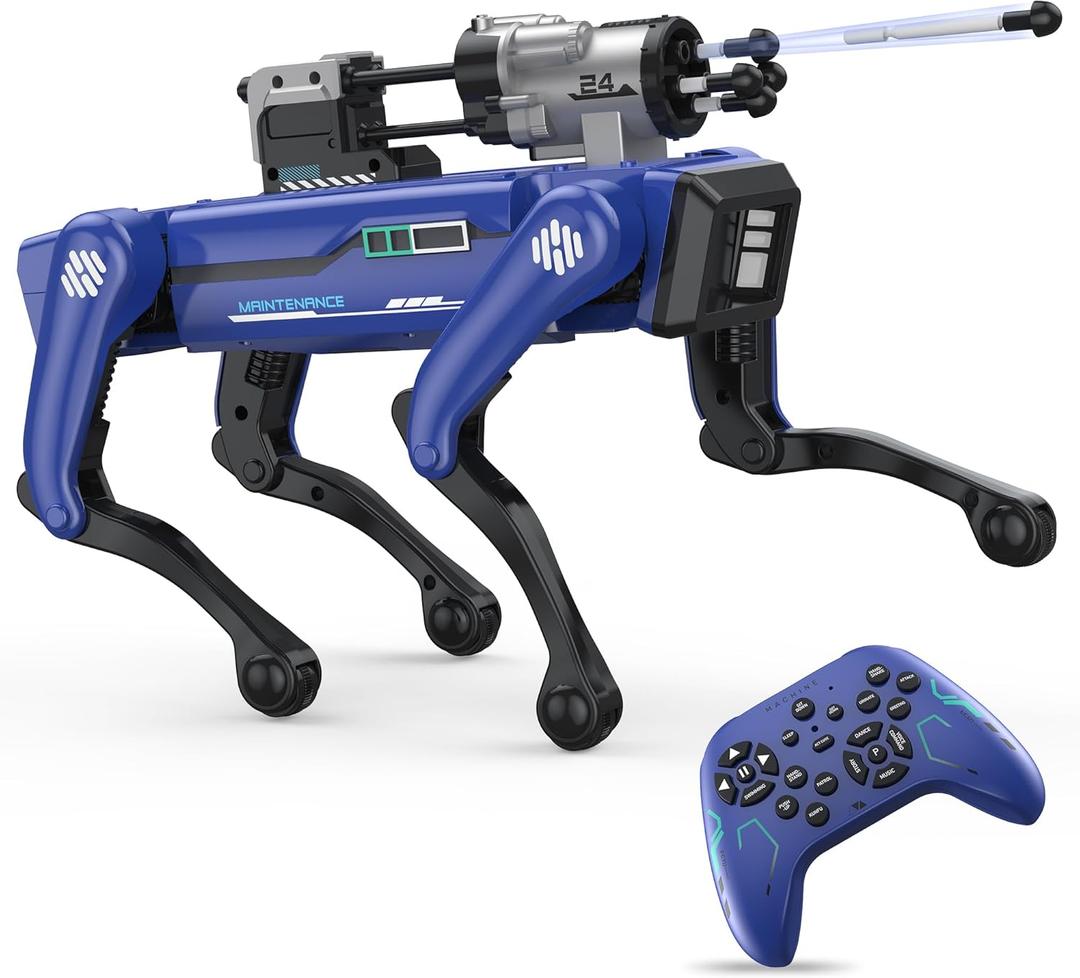 Smart Robot Dog - Interactive STEM Toys with Voice & Remote Control, 30+ Lifelike Actions, Programmable Play, 25m Range, Durable & Safe - Best Gift for Kids 6-12, Blue