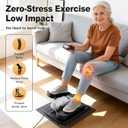 Under Desk Elliptical Machine,Leg Exerciser While Sitting for Seniors with 12 Adjustable Speed RF Remote Control,Quiet & Portable Mini Seated Pedal Exerciser with Non-Slip Mat for Home Office