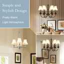 Wellmet Chandelier Shades, ONLY FOR CANDELABRA BULBS, Clip-on Fitter Lamp Shades, 3" X 6" X 5", 6 pcs Set