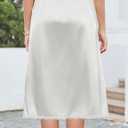 Litherday Half Slip for Under Dress Lace Long Underskirt Elastic Waist Satin Midi Skirt (XXL)