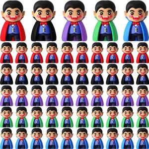 Simgoing 50 Pcs Christmas Mini Vampire Figurines Bulk Mini Resin Vampire Figures Decorations for Christmas Party Favors Goodies Bag Fillers Xmas Stocking Stuffing Desk Decor