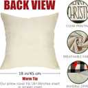 2 x Fahrendom Merry Christmas Nautical Decorative Throw Pillow Covers 18 x 18 Set of 4, Beach Coastal Xmas Shell Anchor Holly Jolly Pillowcase, Winter Holiday Buffalo Plaid Couch Cushion Case Home Decor