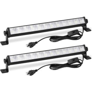 2 Pack 24W LED Shop Light, Plug in Garage Light with 6.5FT Cord and On/Off Switch, 6000K 5400LM Work Shop Lighting for Garage Workshop Warehouse Factory Yard